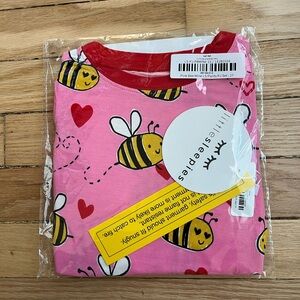 Little Sleepies Pink Bee and Heart Pajama Set
